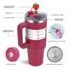 40 oz Tumbler With Handle And Straw cover